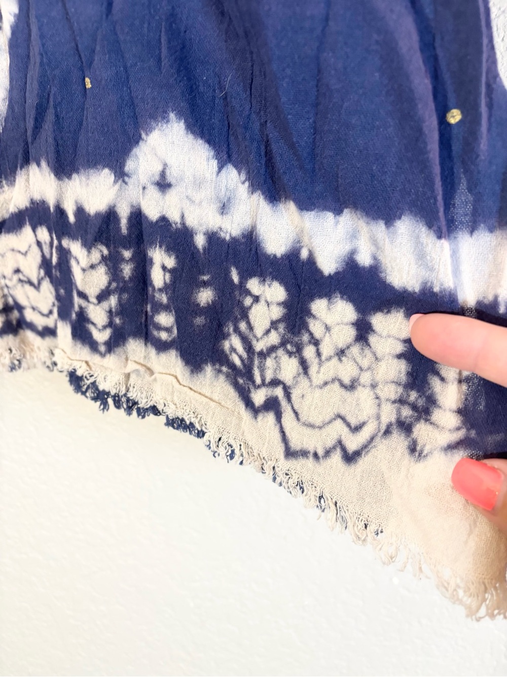 Natural Life Sayulita Kaftan Blue Tie Dye Swim Coverup OS - Picture 8 of 10